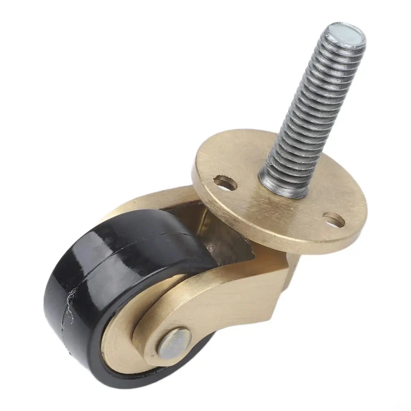 Heavy Duty Solid Brass Caster Wheels With Silent Bearings For Furniture Rock Solid 360 Swivel Casters That Roll Silky Smooth And Move Heavy Sofas Without Marring Hardwood Floors Always