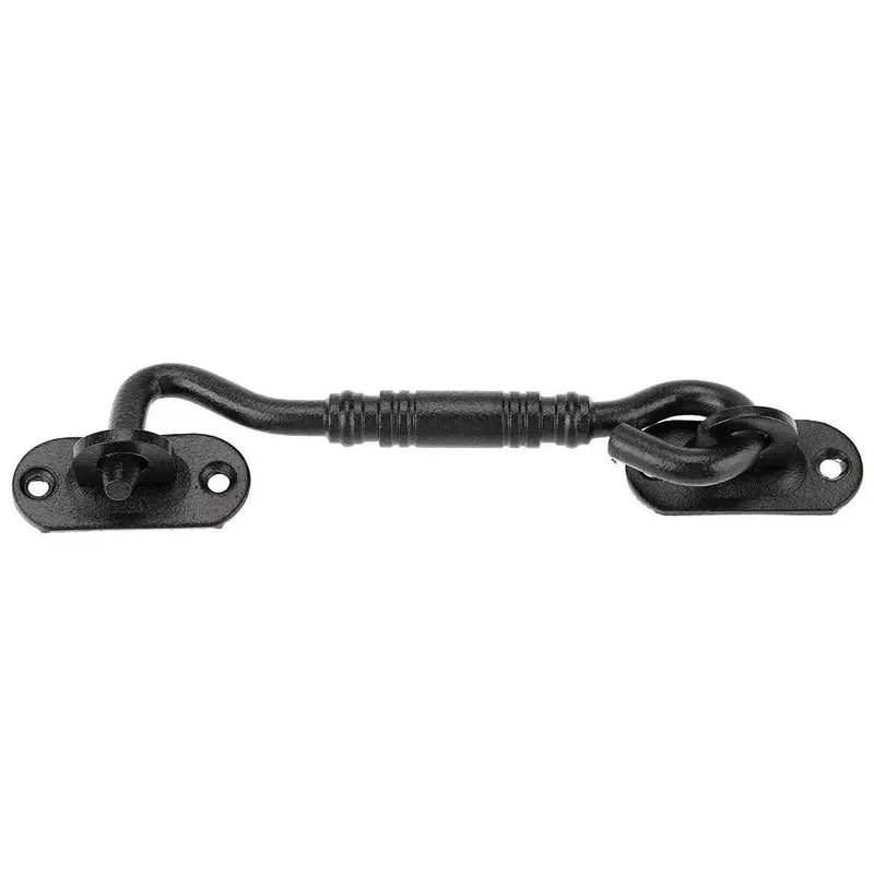 Hella Tough 201 Stainless Steel Gate Latch And Hook Eye Lock For Shed Door Cabinet Window Sweet Black Finish Top Grade Heavy Duty Rugged Security Dead Easy Install Knockout Durability