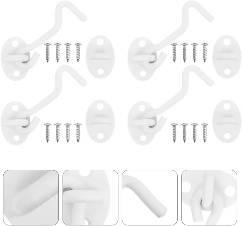 Heavy Duty Stainless Steel Gate Hook And Eye Bolt Latch For Doors Windows Sliding Barn Cabinets Featuring Straight Up Badass Outdoor Security Lock Designed For Shed Fence And Cabin Hardware