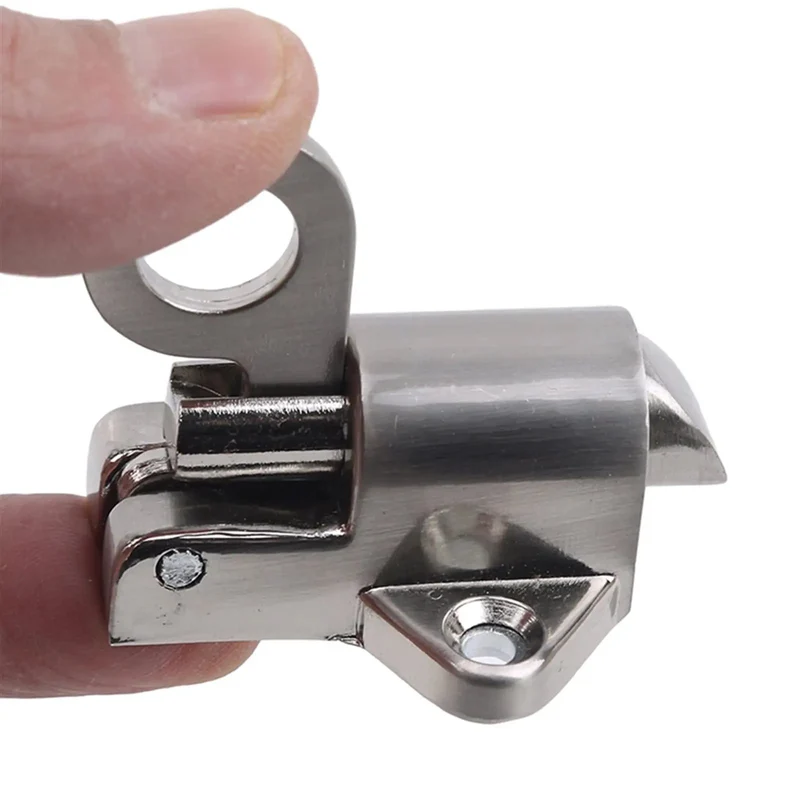Premium Heavy Duty Spring Loaded Bolt Latch With Zinc Alloy Pull Ring And Quick Grip Rubber Hasp For No Fuss Gate Shed Cabinet Sliding Door Security Lock Mount