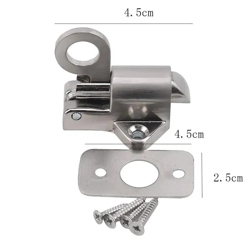 Premium Heavy Duty Spring Loaded Bolt Latch With Zinc Alloy Pull Ring And Quick Grip Rubber Hasp For No Fuss Gate Shed Cabinet Sliding Door Security Lock Mount