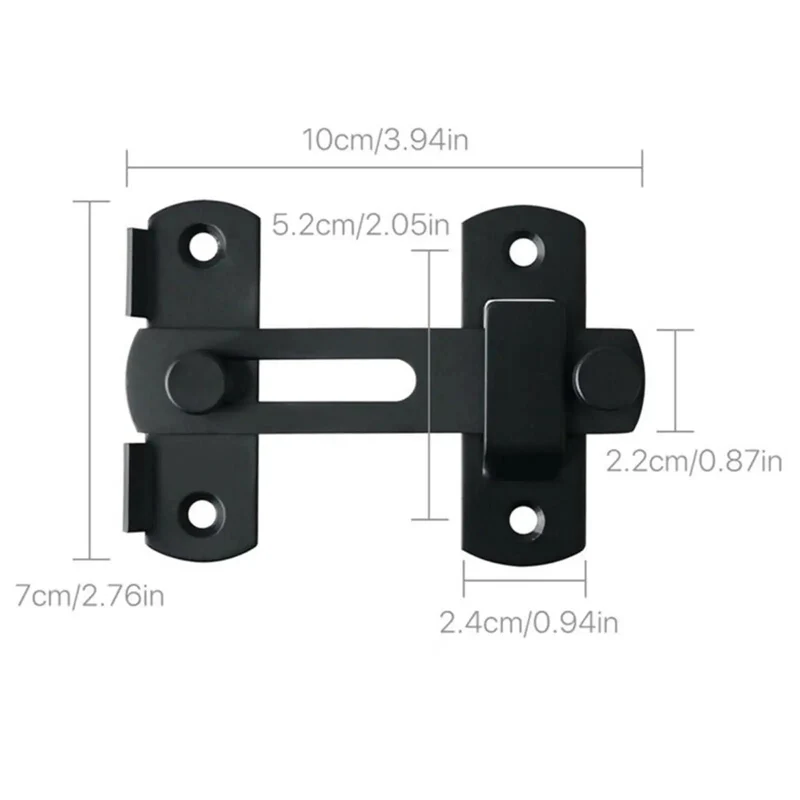 Heavy Duty Stainless Steel Safety Snap Latch Door Bolt, Anti-Corrosive Gate Lock For Sheds, Kennels, Fridges, Boxes, Windows, Easy Fit Sliding Bolt Security To Keep Your Home Locked Down Tight.