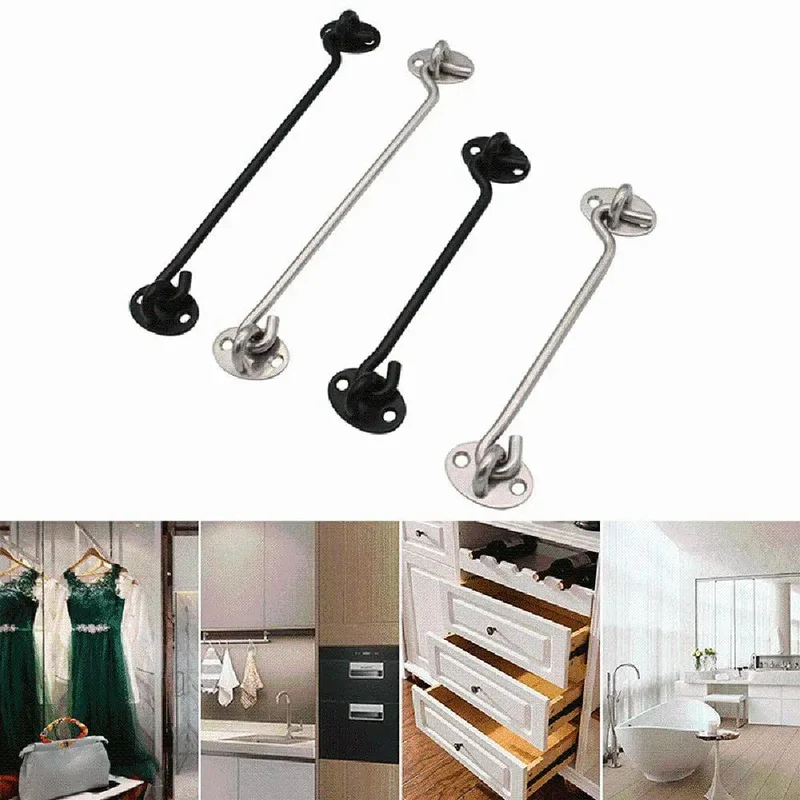 Heavy Duty Snap Latch Hook For Yard Gate And Storage Shed With Snag Free Push Button Design For Tough As Nails Home Security And Pet Proof Door Lockdown Setup Plus All Weather Steel Build