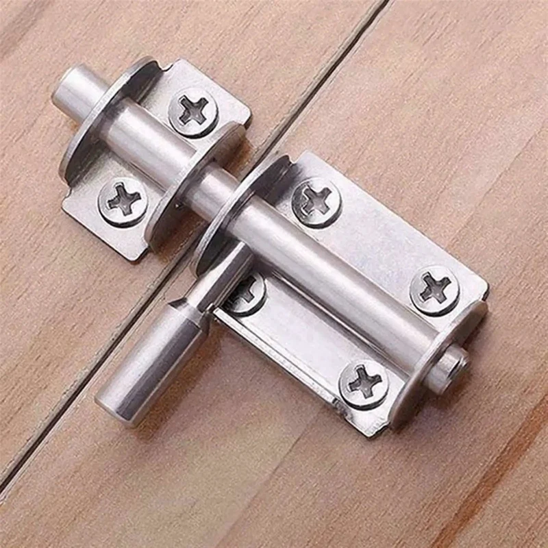 Heavy Duty Stainless Steel Sliding Bolt Lock And Gate Latch For Interior Doors Cabinets And Kennels Featuring Thickened Panel And Built Tough Slide Bolt Security