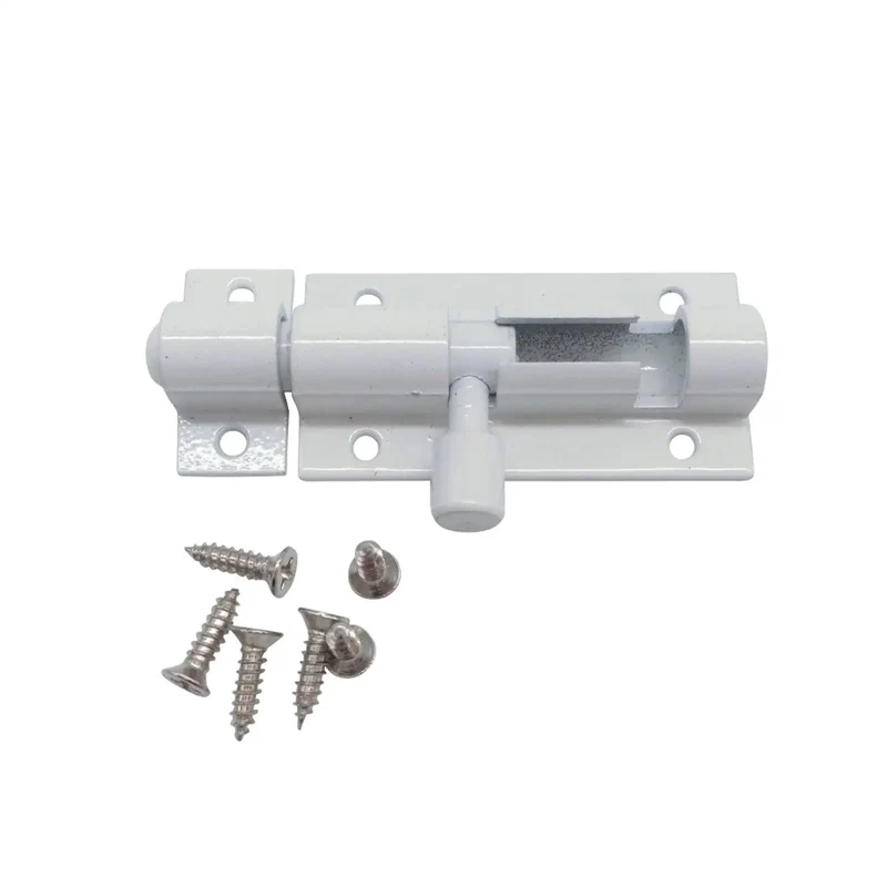 Premium White Barrel Bolt Door Latch Heavy Duty Anti Rust Security Lock For Garden Gates Hassle Free No Sweat Setup Zero Skill Snap Assembly Rock Solid Build For Tight Secure Protection