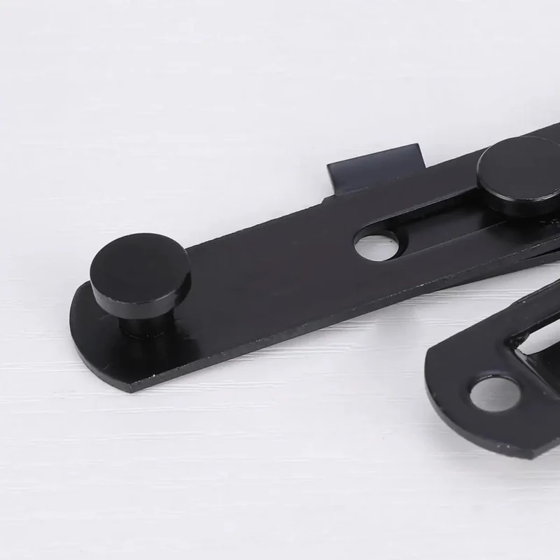 2pcs Beefy Right Angle Hasp Latch Pair Forged From Rust Proof Stainless Steel Boasting A Heavy Duty Build And Mean Black Coating To Hold Down Doors Windows And Gates With Serious Security So You Can Chill Knowing Your Gear Is Squared Away