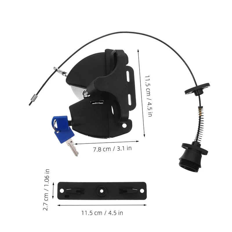 Heavy Duty Two Sided Gate Latch Key Lockable Fence Lock With Pull Cable Hella Secure Automatic Self Locking Keeps Critters Out Pro Grade Yard Safety No Fuss Gravity Latch System