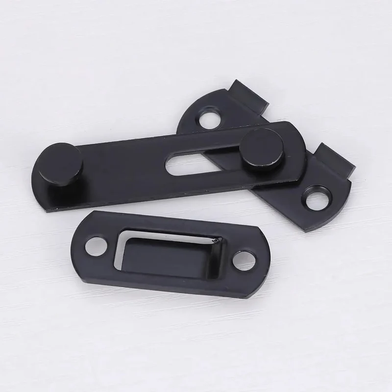 Pair Of Tough As Nails Stainless Steel Door Hasp Latches Rust Free Gate Lock With Included Mounting Screws For Foolproof Bedroom Garage Entryway Security