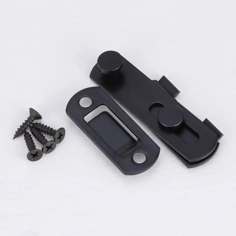 Pair Of Tough As Nails Stainless Steel Door Hasp Latches Rust Free Gate Lock With Included Mounting Screws For Foolproof Bedroom Garage Entryway Security
