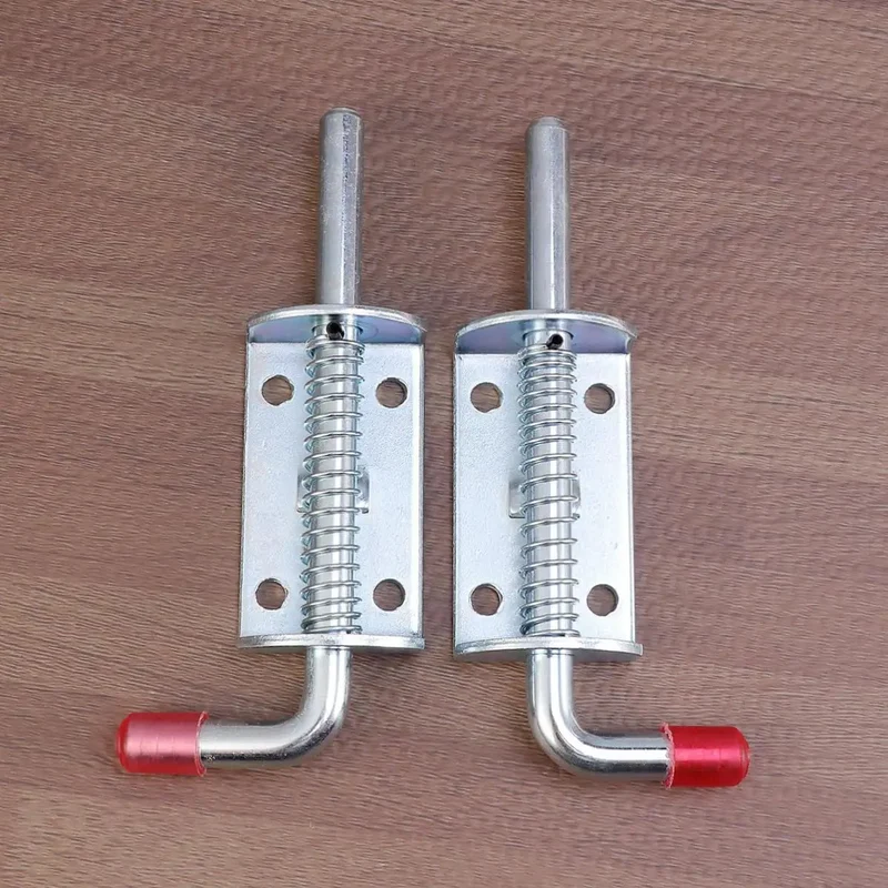 Hella Tough Spring Pin Latch Locks Pair For Utility Trailer Gates Rust Resistant Sliding Bolt Door Gripper Secure Your Haul Tight Built Damn Good For Long Runs