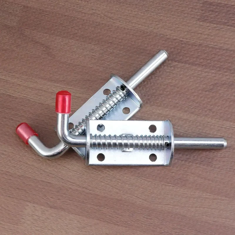 Hella Tough Spring Pin Latch Locks Pair For Utility Trailer Gates Rust Resistant Sliding Bolt Door Gripper Secure Your Haul Tight Built Damn Good For Long Runs