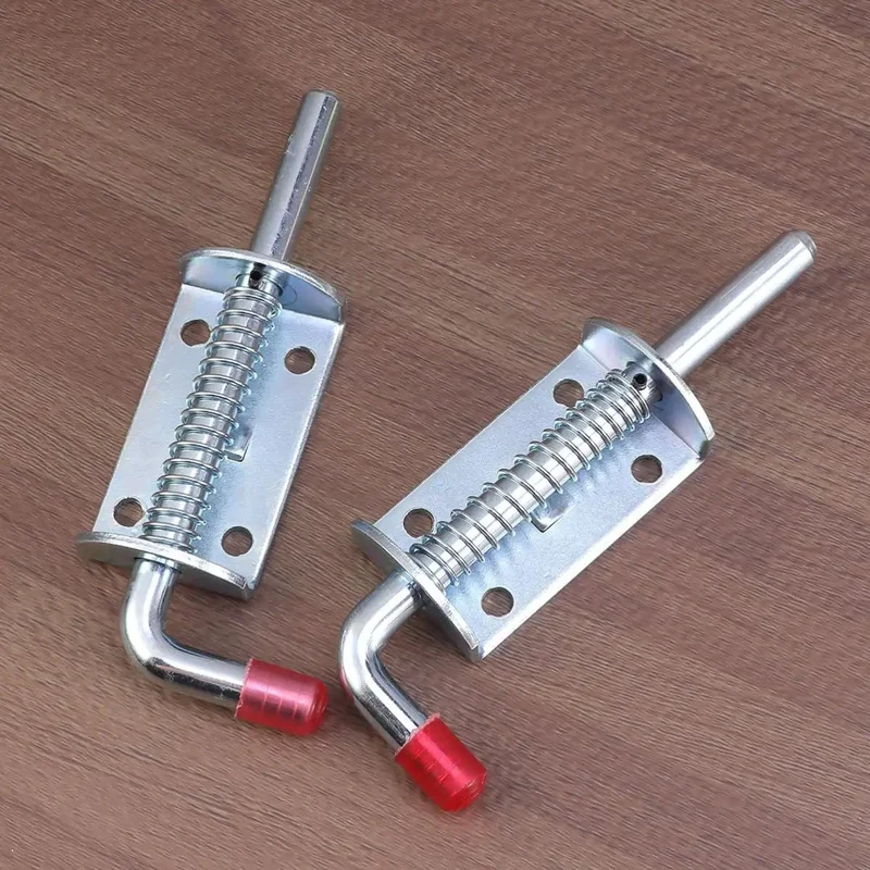Hella Tough Spring Pin Latch Locks Pair For Utility Trailer Gates Rust Resistant Sliding Bolt Door Gripper Secure Your Haul Tight Built Damn Good For Long Runs