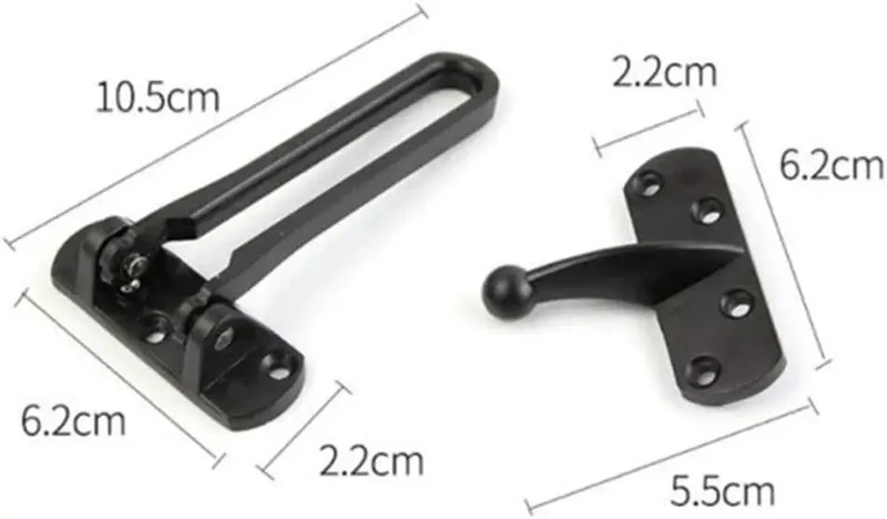 Super Secure Sliding Bolt Lock Gate Latch For Wood Doors Zinc Alloy Heavy Duty Anti Theft Security Buckle Kid Proof Child Safety Latch With Fixed Thickened Design And Rock Hard Durability