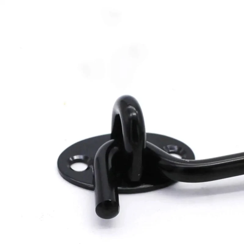 Heavy Duty Stainless Steel Hook And Eye Latch With Mounting Screws Solid As A Rock For Gates Cabinets And Windows Rust Resistant Catch Blocks Cold Drafts On Left Or Right Doors Fast Install Keeps Your Shed Hella Secure Through Rough Weather