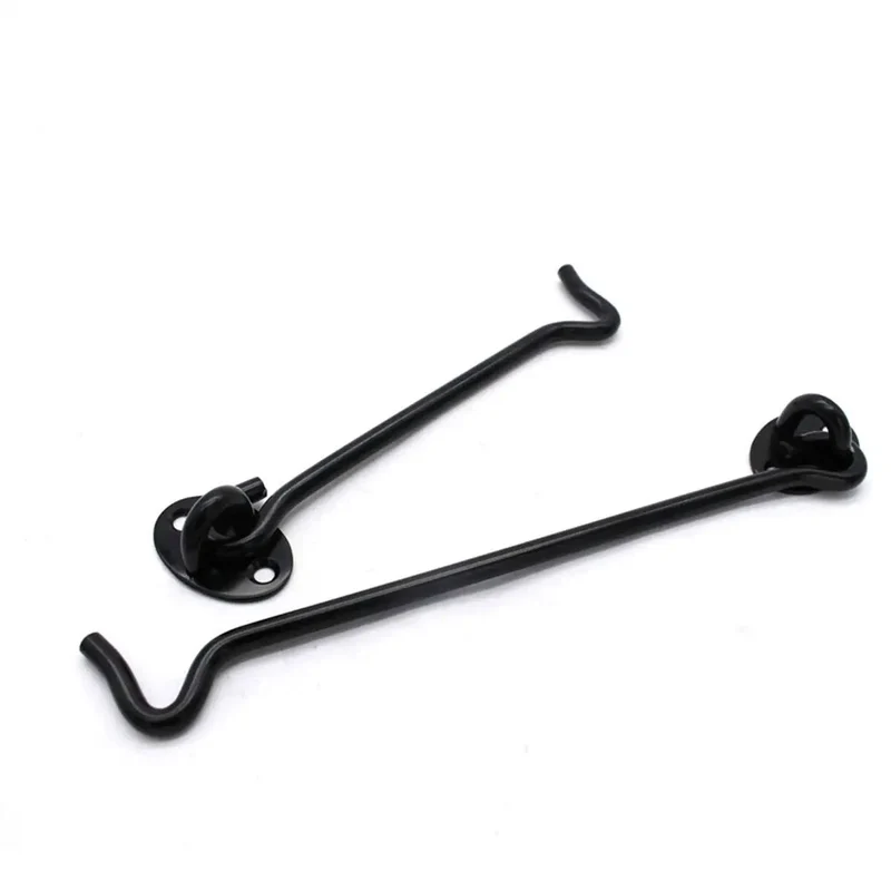 Heavy Duty Stainless Steel Hook And Eye Latch With Mounting Screws Solid As A Rock For Gates Cabinets And Windows Rust Resistant Catch Blocks Cold Drafts On Left Or Right Doors Fast Install Keeps Your Shed Hella Secure Through Rough Weather