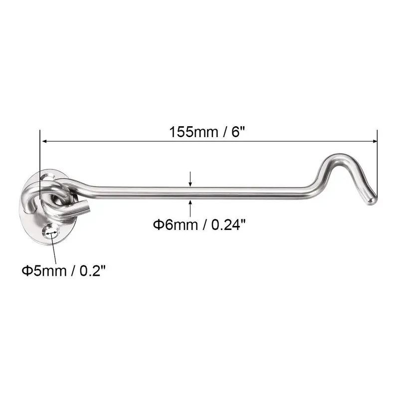 Heavy Duty Stainless Steel Hook And Snap Latch Secure Your Setup For Gate Door Window And Trailer Cabinet With Rugged Lock Windproof Security Comes With Screws Built Solid