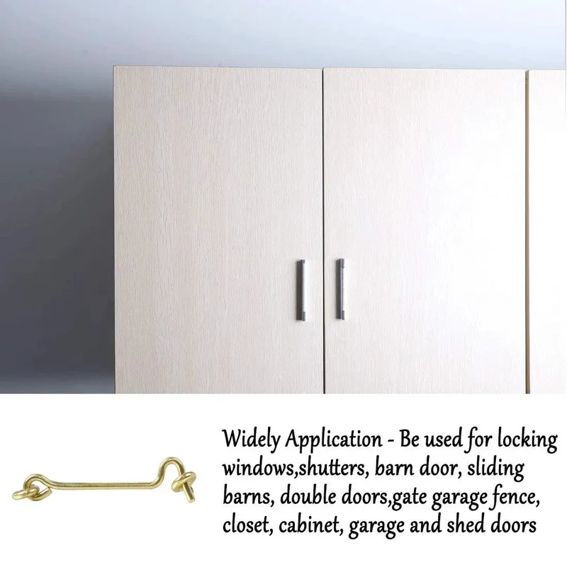 Heavy Duty Iron Gate Hook And Eye Latch With Screws For Sliding Barn Doors And Windows Rock Solid Cabin Style Catch No Brainer Install Secure Lock Pro Quality Interior Hardware Piece