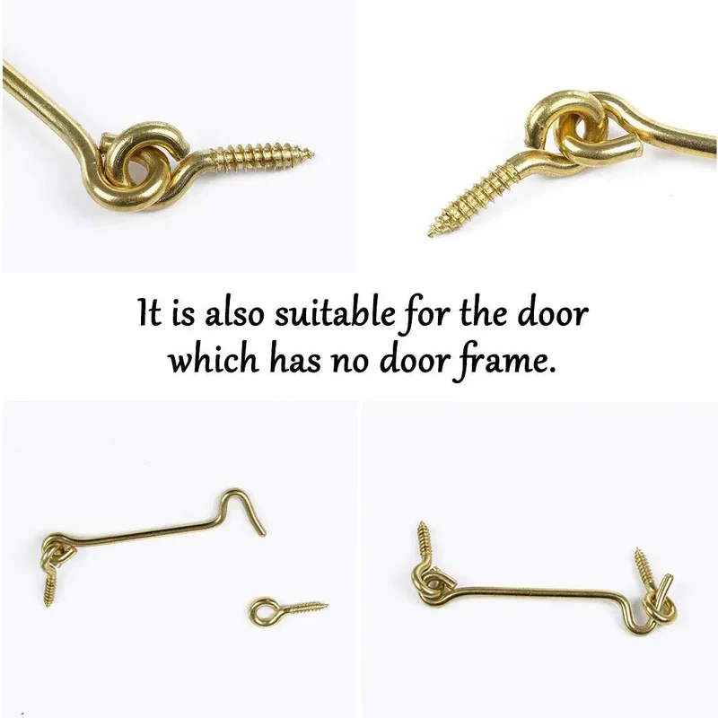 Heavy Duty Iron Gate Hook And Eye Latch With Screws For Sliding Barn Doors And Windows Rock Solid Cabin Style Catch No Brainer Install Secure Lock Pro Quality Interior Hardware Piece