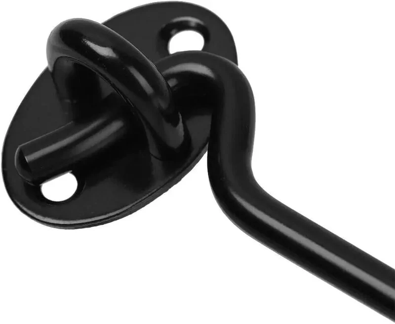 Built Like A Tank Two Pack Swivel Hook Gate Latch Stainless Steel Barn Shed Cabinet Door Holder Corrosion Proof Black Tone Heavy Duty Kit For A Snappy Wood Door Setup
