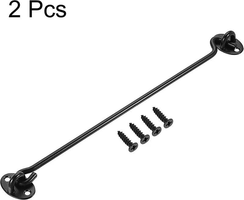 Heavy Duty Cabin Hook And Snap Latch For Gate Revolving Door Secure Window Fastener With Mounting Screws Wind Proof Top Tier Hardware Straight Up Dang Solid Zero Mess Install