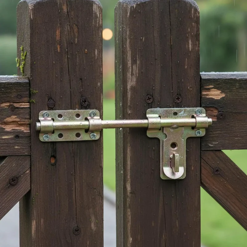 Tough As Nails Manual Slide Bolt Gate Latch Lock For Outdoor Fences And Barn Doors With Rock Solid Weatherproof Strike Plate Hardware To Keep Your Backyard Secured Tight