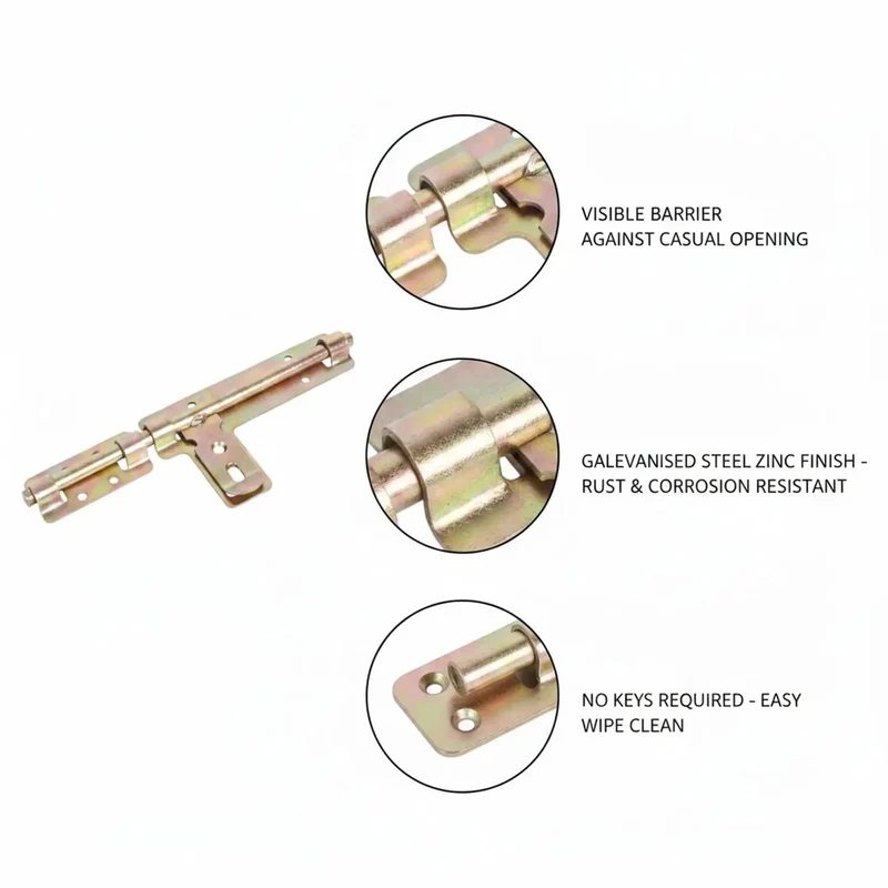 Tough As Nails Manual Slide Bolt Gate Latch Lock For Outdoor Fences And Barn Doors With Rock Solid Weatherproof Strike Plate Hardware To Keep Your Backyard Secured Tight