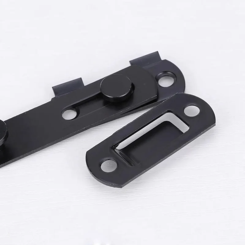 Heavy Duty Gate Latch Door Hasp With Slot Design In Matte Black No Fuss Quick Install Screws Included Built Dang Solid For Windows Cabinets Gates And Pet Cages Knockout Everyday Security