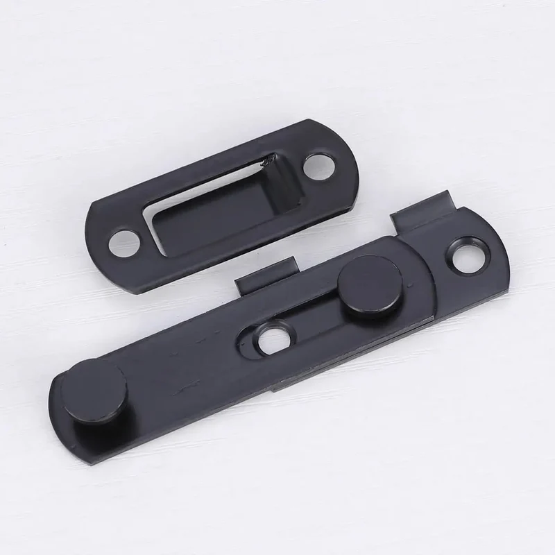 Heavy Duty Gate Latch Door Hasp With Slot Design In Matte Black No Fuss Quick Install Screws Included Built Dang Solid For Windows Cabinets Gates And Pet Cages Knockout Everyday Security