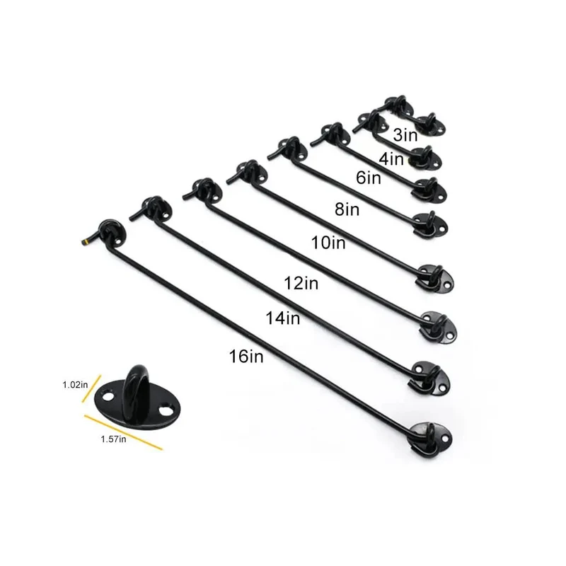 Tough As Nails Door Hook And Eye Latch With Included Mounting Screws For Cabinets Gates And Windows Rust Proof Steel Security Bolt Shut The Latch Firmly And Secure Your Spot Daily