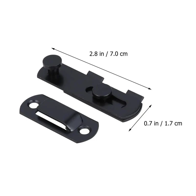 Tough As Nails Stainless Steel Gate Latch For Shed Or Fence, Right Angle Door Hasps With Slot Design, Rust Proof Black Hardware Locks Keep Out Intruders, Straightforward Install Mounting Kit Included