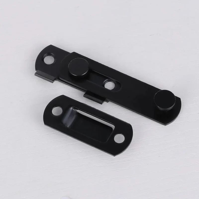 Tough As Nails Stainless Steel Gate Latch For Shed Or Fence, Right Angle Door Hasps With Slot Design, Rust Proof Black Hardware Locks Keep Out Intruders, Straightforward Install Mounting Kit Included