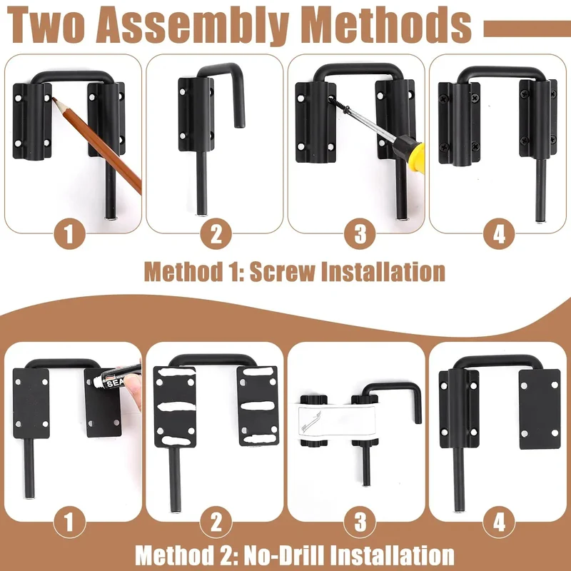 Tough As Nails Slide Bolt Gate Latch 4 Pack For Wood Or Metal Fences With Smooth Operation For Yard Gates Sheds And Coop Doors Dead Simple Setup And Rugged Construction