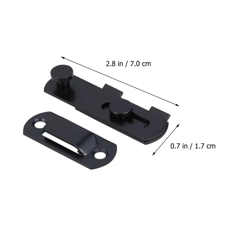 Two Pack Sleek Black Stainless Steel Right Angle Door Hasp Latch For Heavy Duty Gate And Cabinet Security Lock Built Badass And Rust Resistant With No Sweat Install