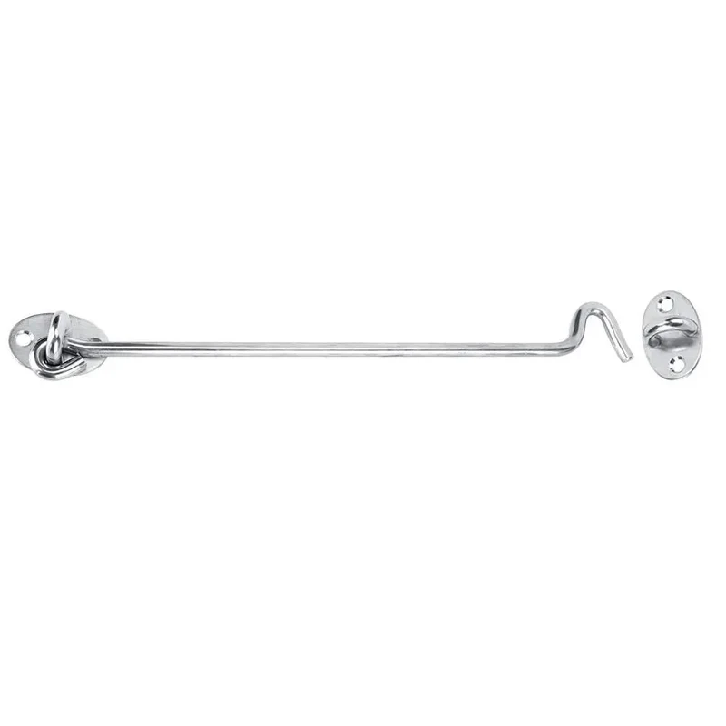 Tough As Nails Three Piece 10 Inch Privacy Hook Eye Latch Locks Built From Heavy Duty Stainless Steel For Cabin Doors And Windows With Rock Solid Security That Keeps Everything Shut Tight
