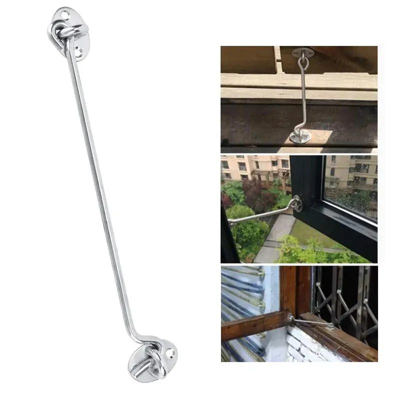 Tough As Nails Three Piece 10 Inch Privacy Hook Eye Latch Locks Built From Heavy Duty Stainless Steel For Cabin Doors And Windows With Rock Solid Security That Keeps Everything Shut Tight