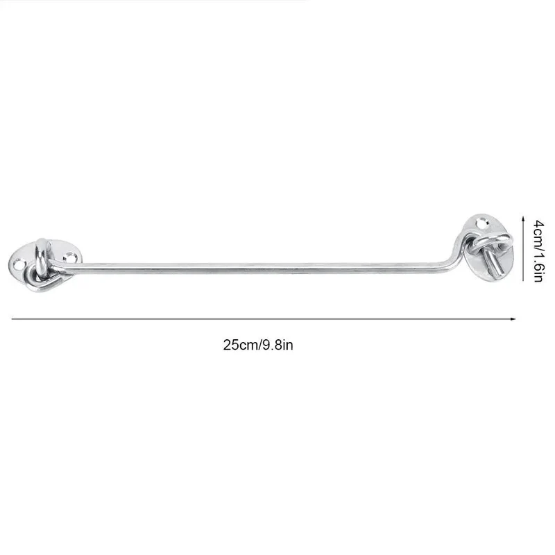 Tough As Nails Three Piece 10 Inch Privacy Hook Eye Latch Locks Built From Heavy Duty Stainless Steel For Cabin Doors And Windows With Rock Solid Security That Keeps Everything Shut Tight