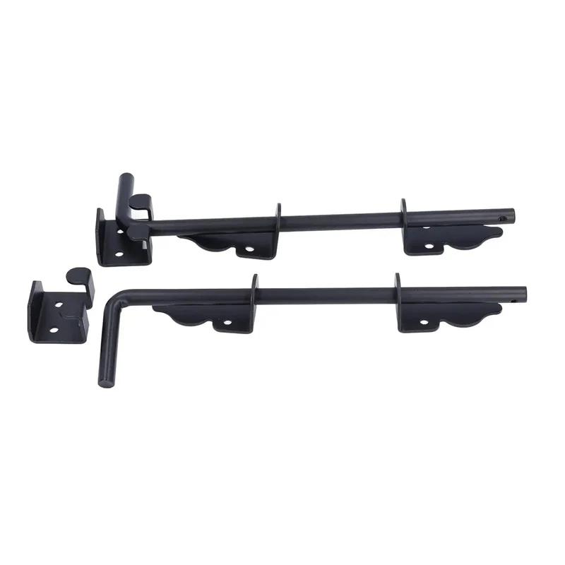 Badass Heavy Duty Gate Drop Rod Twelve Inch Black Powder Coated Steel Ground Latch Rugged Fence Security Hardware Weather Resistant Outdoor Yard Latch Includes Mounting Screws For Quick Setup
