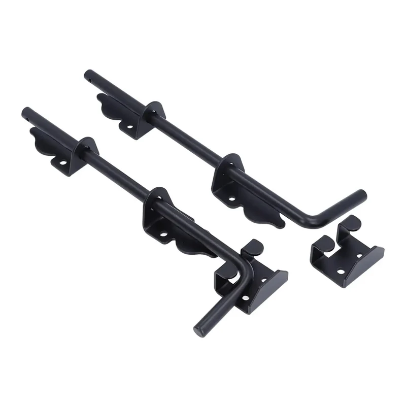 Badass Heavy Duty Gate Drop Rod Twelve Inch Black Powder Coated Steel Ground Latch Rugged Fence Security Hardware Weather Resistant Outdoor Yard Latch Includes Mounting Screws For Quick Setup