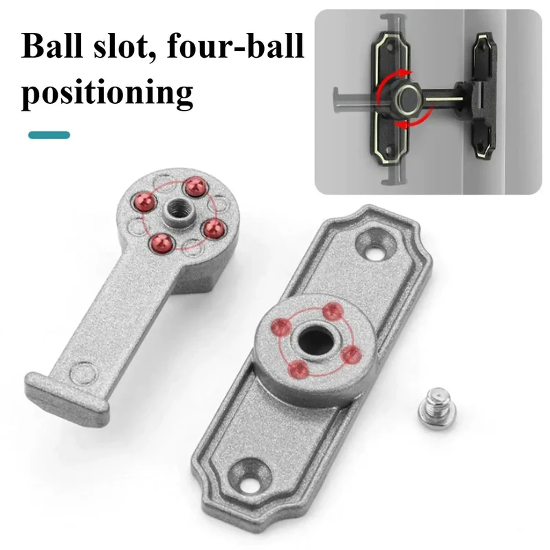 Beefy Flip Gate Latch For Barn Doors With 360 Degree Rotary Hasp And Right Angle Swinging Design Rust Resistant Zinc Alloy Security Lock In Gray That Is Legit Durable And Super Easy To Install On Any Patio Or Balcony