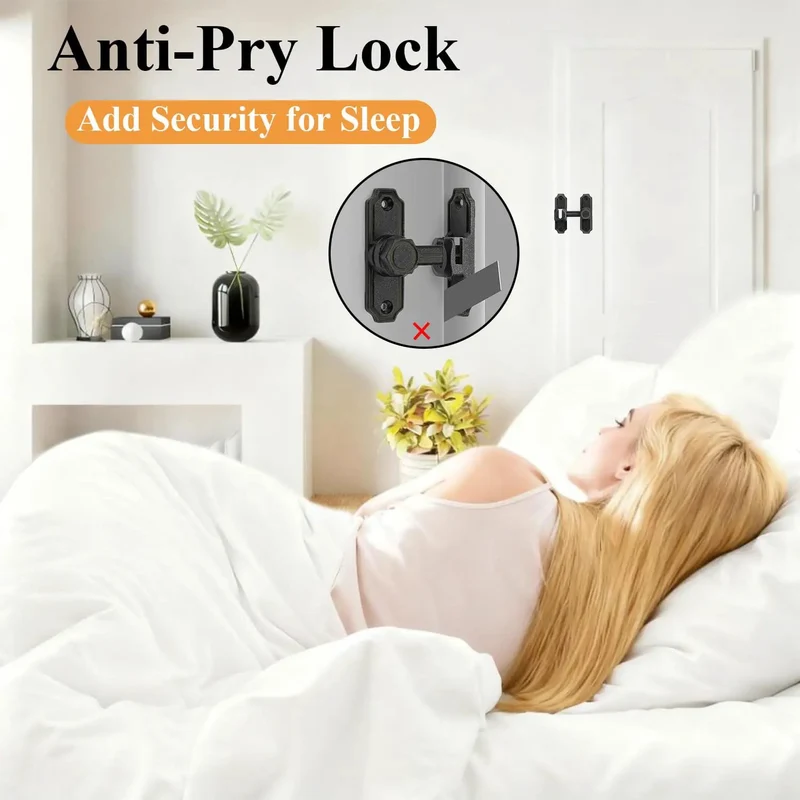 Beefy Flip Gate Latch For Barn Doors With 360 Degree Rotary Hasp And Right Angle Swinging Design Rust Resistant Zinc Alloy Security Lock In Gray That Is Legit Durable And Super Easy To Install On Any Patio Or Balcony