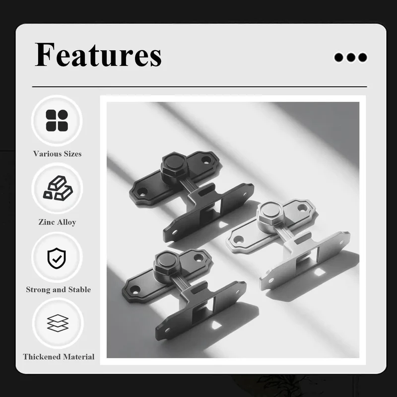 Beefy Flip Gate Latch For Barn Doors With 360 Degree Rotary Hasp And Right Angle Swinging Design Rust Resistant Zinc Alloy Security Lock In Gray That Is Legit Durable And Super Easy To Install On Any Patio Or Balcony