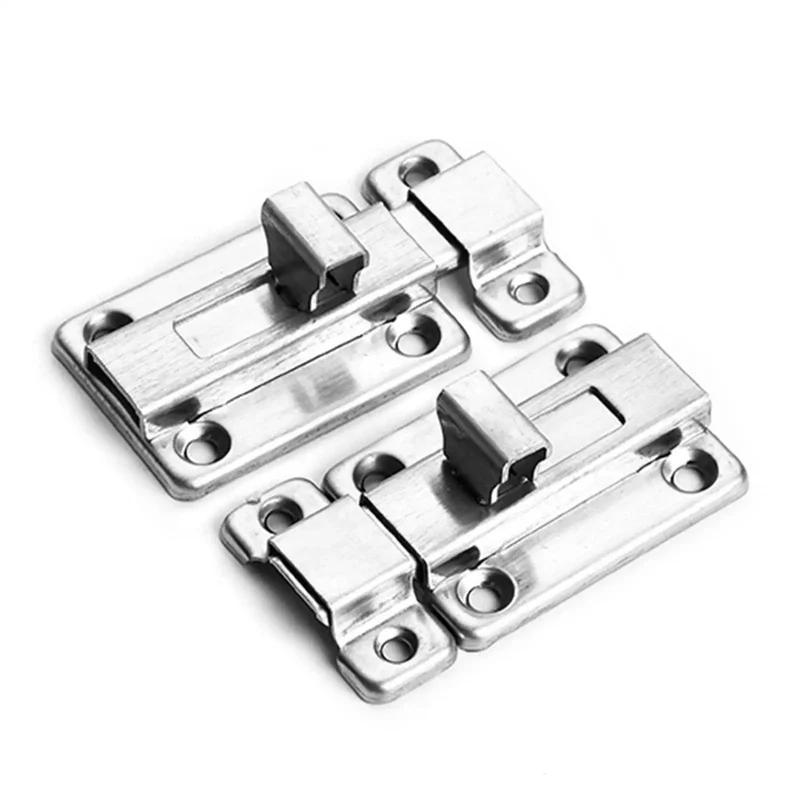 Straight Up Heavy Duty 2 Inch Slide Bolt Made From Thickened Stainless Steel Holds Tight For Forced Entry Prevention Ideal For Securing Doors Windows Gates Rust Free Surface With Rounded Edges For Safe Handling Smooth Gliding Handle For Zero Grind