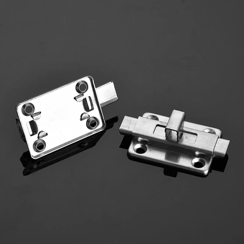 Straight Up Heavy Duty 2 Inch Slide Bolt Made From Thickened Stainless Steel Holds Tight For Forced Entry Prevention Ideal For Securing Doors Windows Gates Rust Free Surface With Rounded Edges For Safe Handling Smooth Gliding Handle For Zero Grind