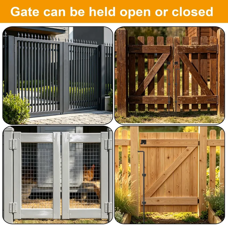 Heavy Duty 36 Inch Cane Bolt Gate Drop Rod Bulletproof Steel Ground Latch For Double Gates Windproof Fence Anchor Tough As Nails Security For Wood Vinyl Or Metal Yards 2 Pack