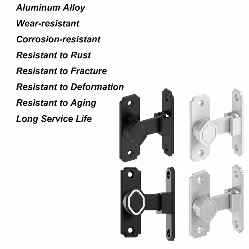 Premium Aluminum Sliding Barn Door Lock Featuring 90 Degree Flip Security Latch With Hella Sturdy Heavy Duty Build For Smooth Interior Patio Gates And Room Dividers