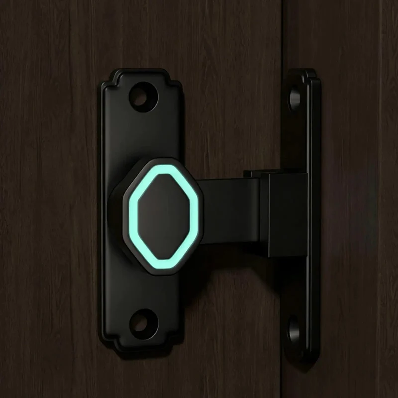 Premium Aluminum Sliding Barn Door Lock Featuring 90 Degree Flip Security Latch With Hella Sturdy Heavy Duty Build For Smooth Interior Patio Gates And Room Dividers
