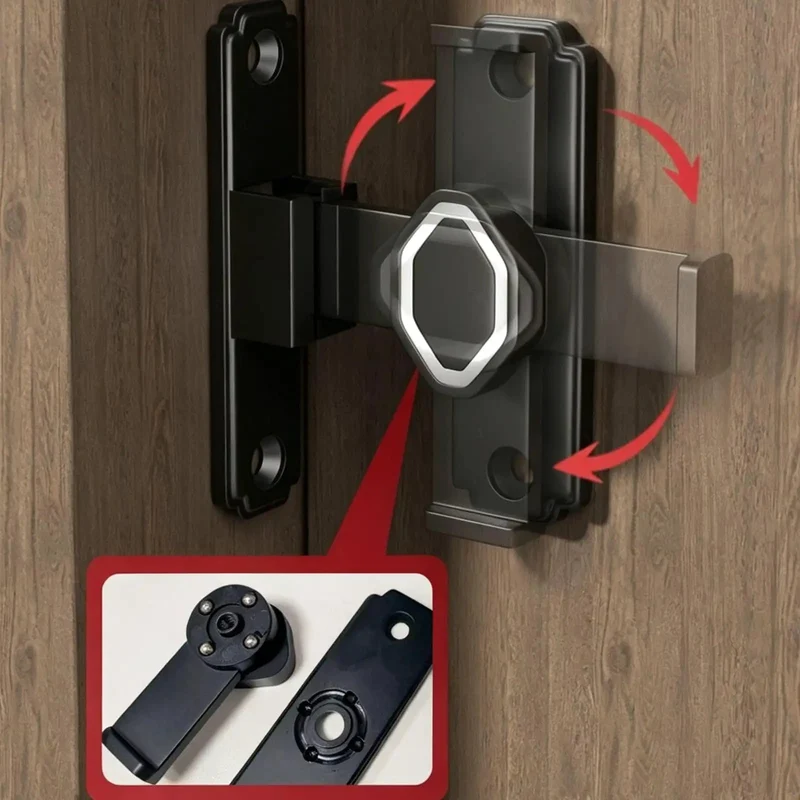 Premium Aluminum Sliding Barn Door Lock Featuring 90 Degree Flip Security Latch With Hella Sturdy Heavy Duty Build For Smooth Interior Patio Gates And Room Dividers