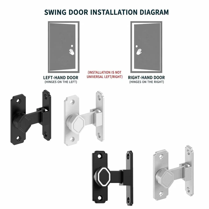 Premium Aluminum Sliding Barn Door Lock Featuring 90 Degree Flip Security Latch With Hella Sturdy Heavy Duty Build For Smooth Interior Patio Gates And Room Dividers