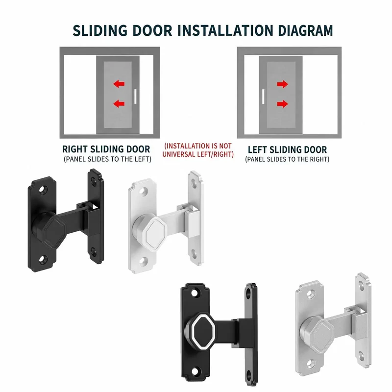 Premium Aluminum Sliding Barn Door Lock Featuring 90 Degree Flip Security Latch With Hella Sturdy Heavy Duty Build For Smooth Interior Patio Gates And Room Dividers