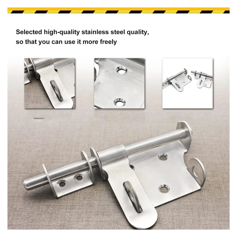 Rock Solid Heavy Duty Sliding Bolt Gate Latch With Padlock Hole For Secure Shed Barn Fence Doors Left Or Right Swinging Steel Hardware Tough As Nails Security